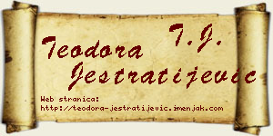 Teodora Jestratijević vizit kartica
